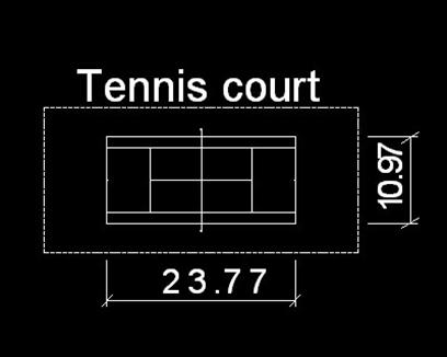 Tennis court Autocad Blocks